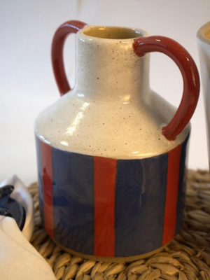 Vasop Léa Azul e Vermelho Vaso Léa Vermelho e Azul